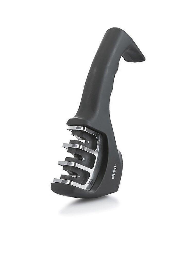 Gefu Colt Pull Through Knife Sharpener Black, Stainless Steel