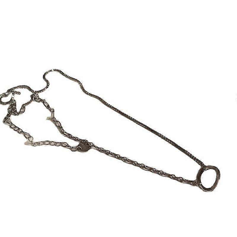 Colar geométrico de gelo de prata esterlina #3