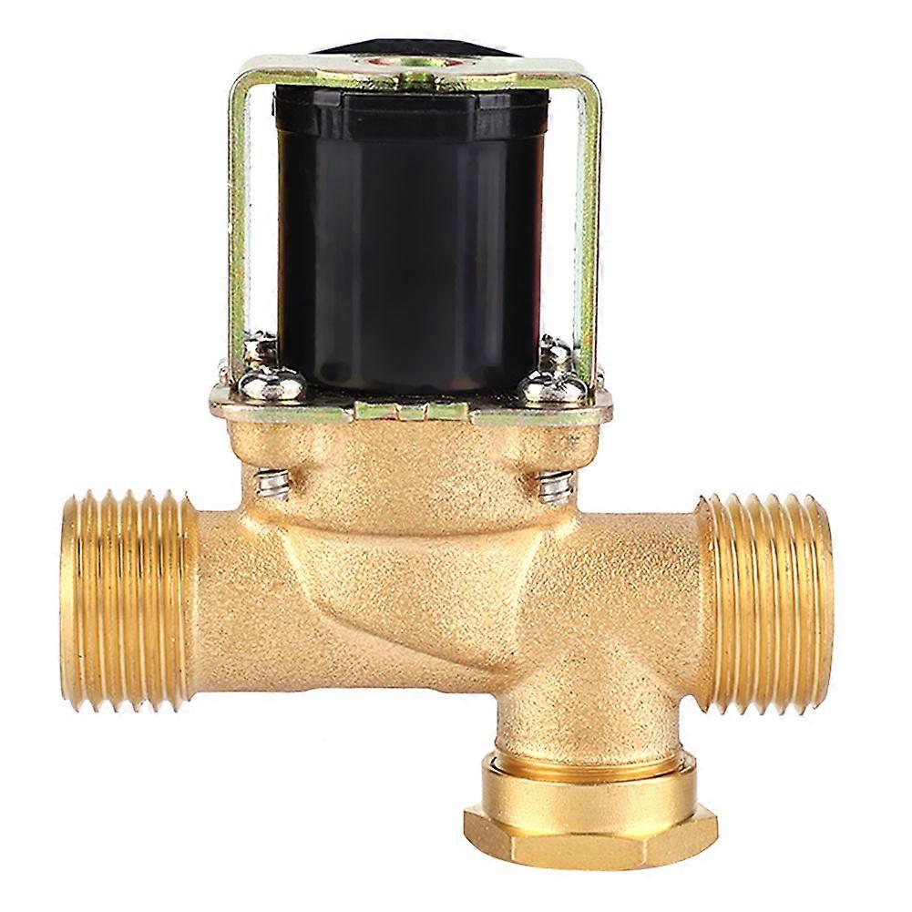 Électrovanne électrique en laiton 1/2" NC, vanne d'entrée d'eau normalement fermée (DC12V)