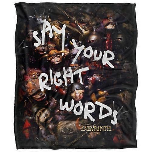 Labyrinth Say Your Right Words Silky Supersoft Blanket
