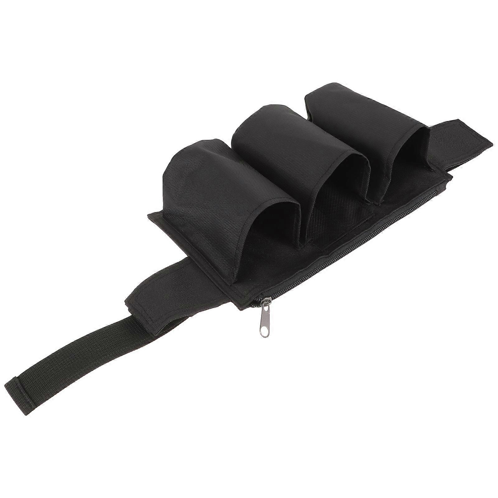 Tool Pocket Waist Storage Bag for Gardening Use 4Pcs Black Canvas