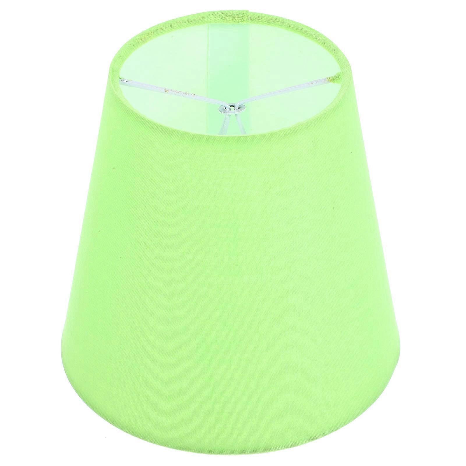 Clip on Lamp Shade Light Green Fabric Replacement for Tables 2Pcs