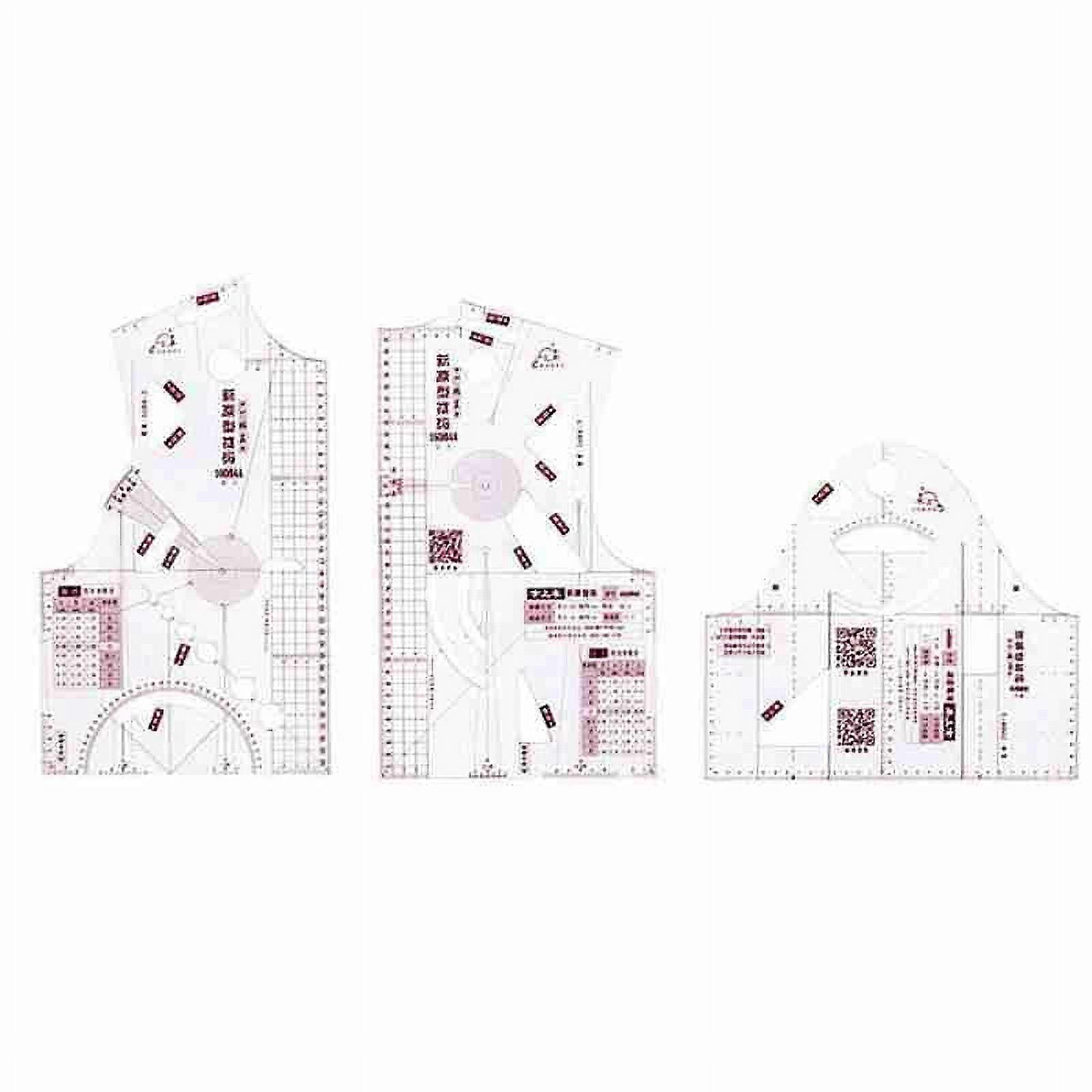 Fashion Ruler Clothes Design, Sewing Pattern Making 1:5 Template Tools OAA Q9A6