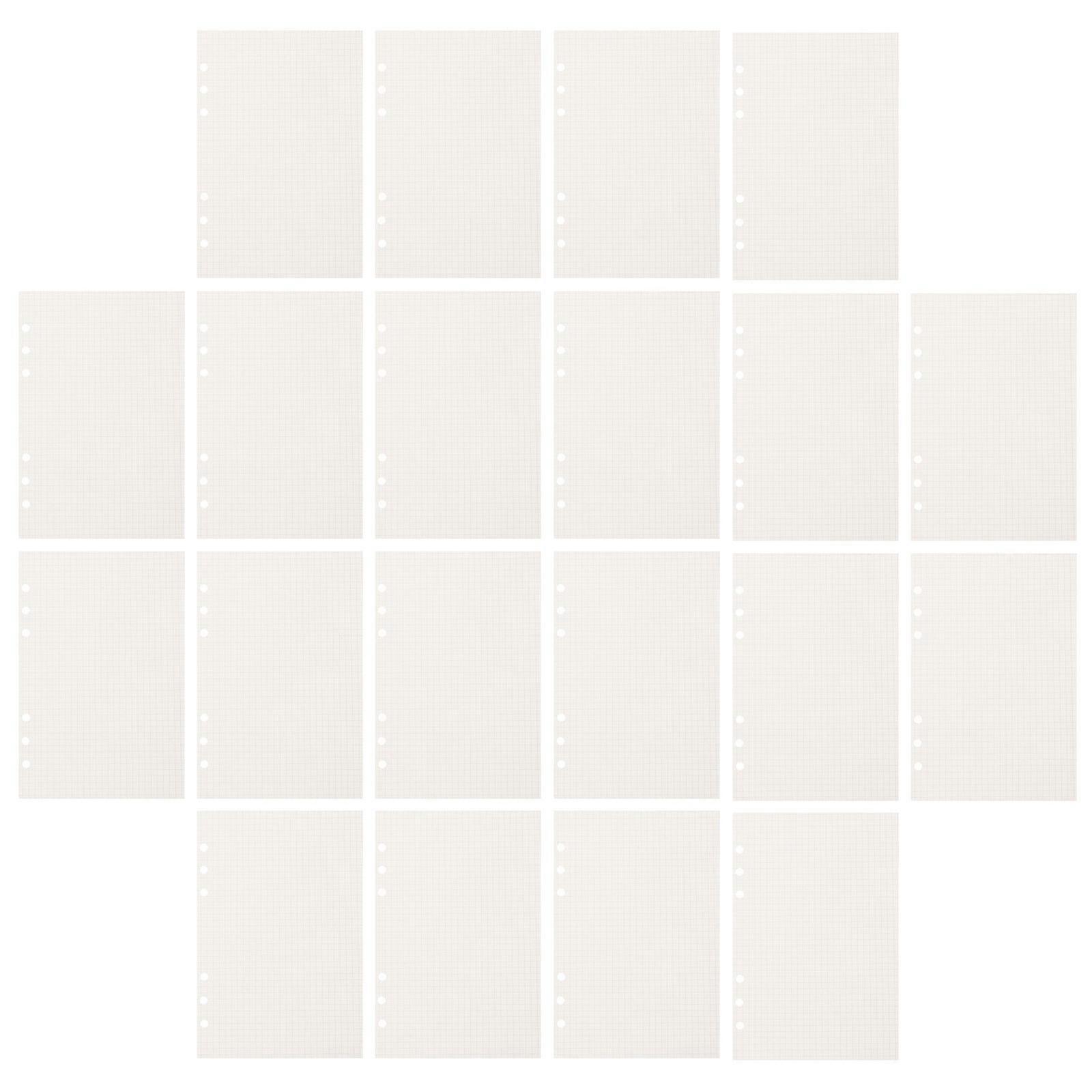 Binder Refills Paper Refill For Note-taking Art Projects 180 Sheets A5 Grid Inserts White