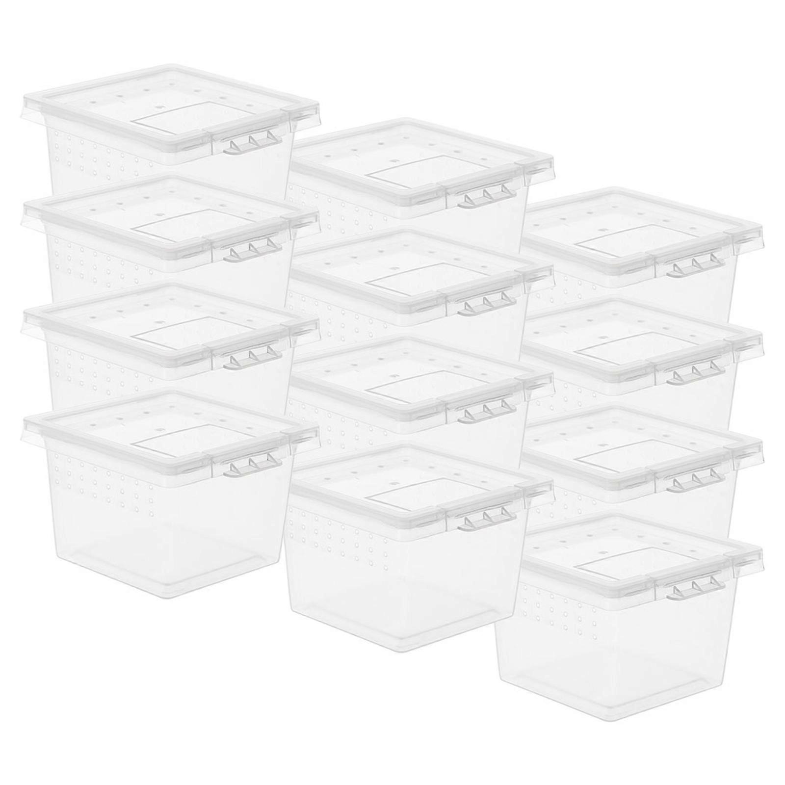 80Pcs Rectangular Reptile Cage Perfect For Pet Maintenance Featuring Clear Design And Durable Construction