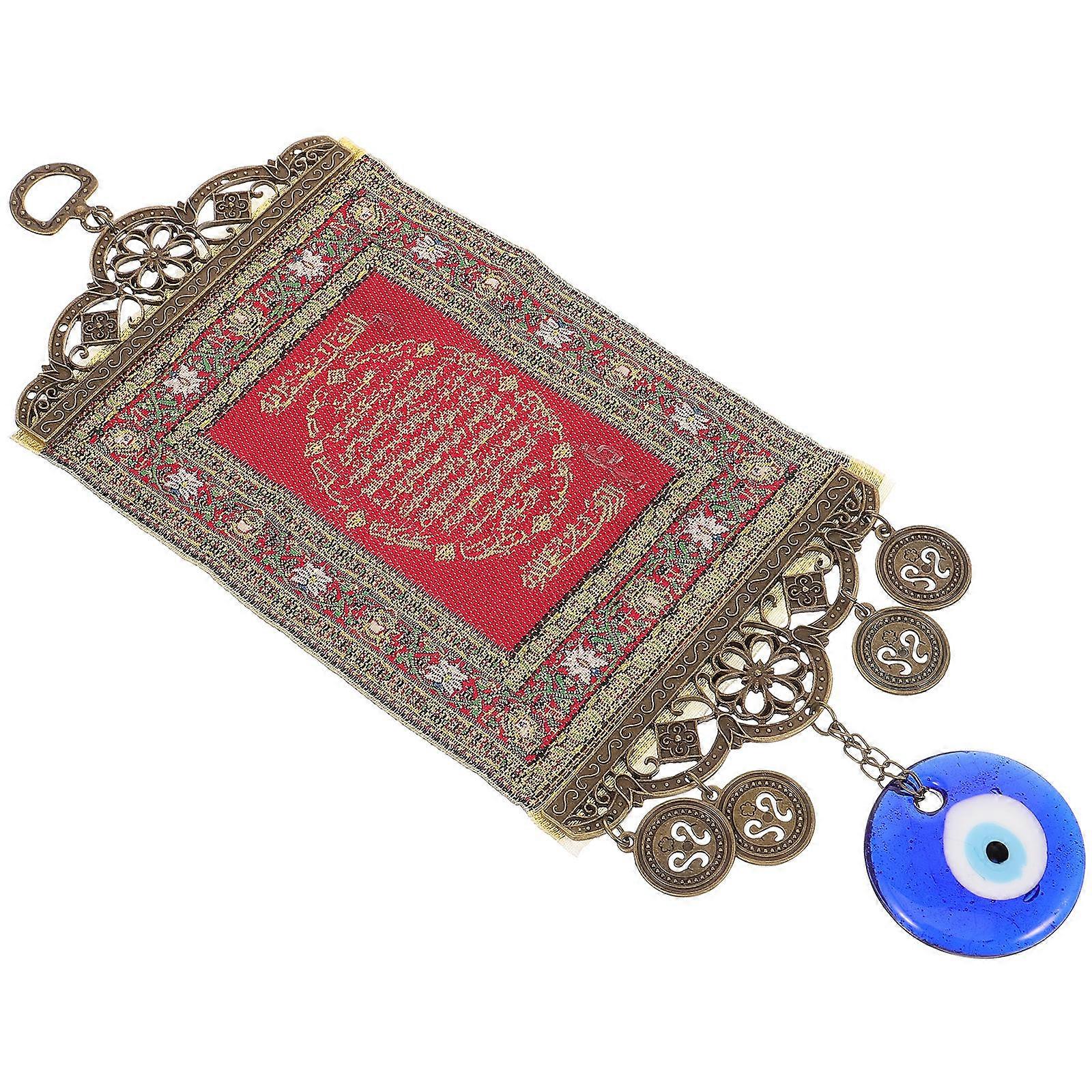 Evil Eye Pendant Hanging Decor Brown Glass Material 2Pcs