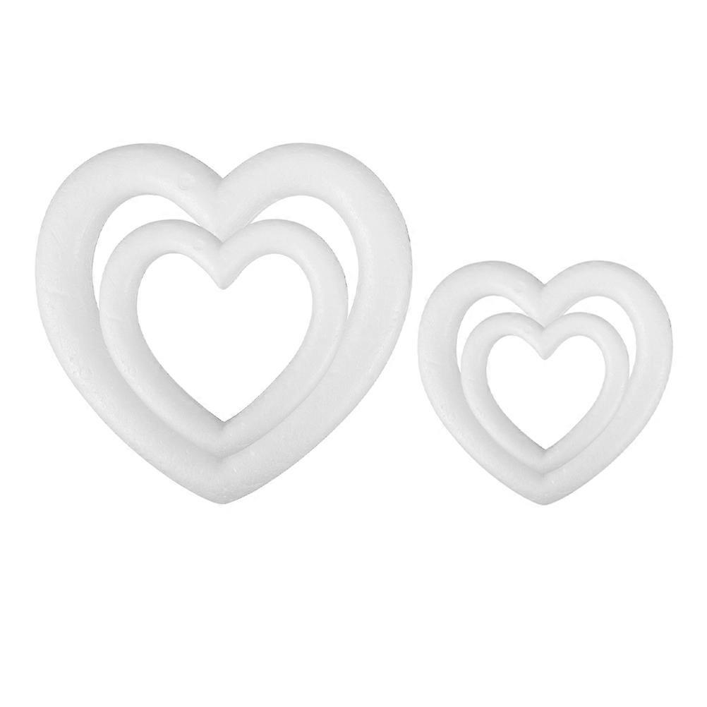 Heart Foam White Foam Wreath for Decoration 8Pcs Heart Shapes