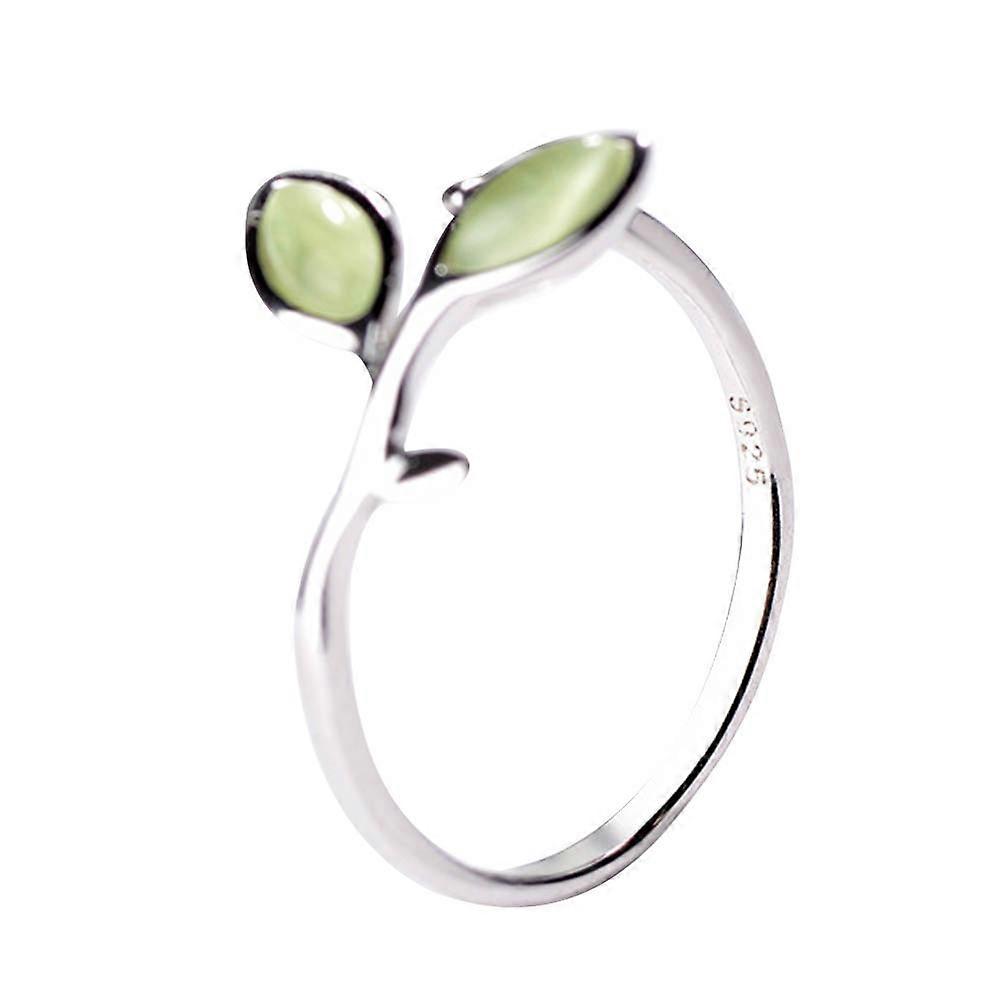 Sprout Shape Adjustable Finger Ring Creative 2Pcs Opening Elegant Ring