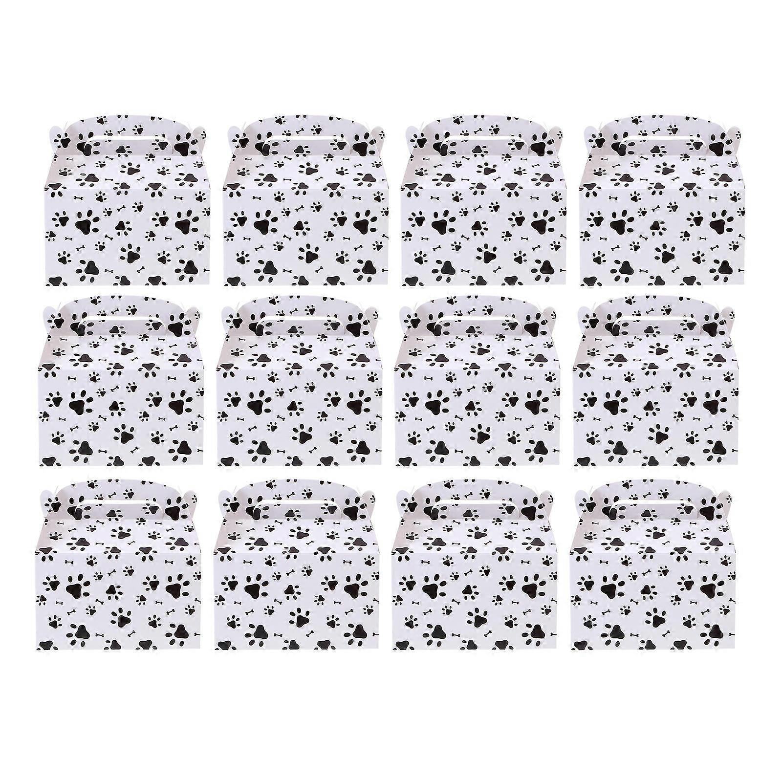 Dog Footprint Paper Candy Box Packaging Boxes for 72Pcs Use