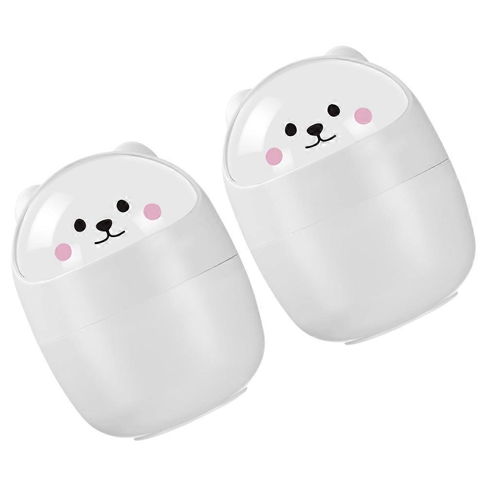 Office Trash Can Mini Wastebasket Small Bin with Lid for Storage 10Pcs