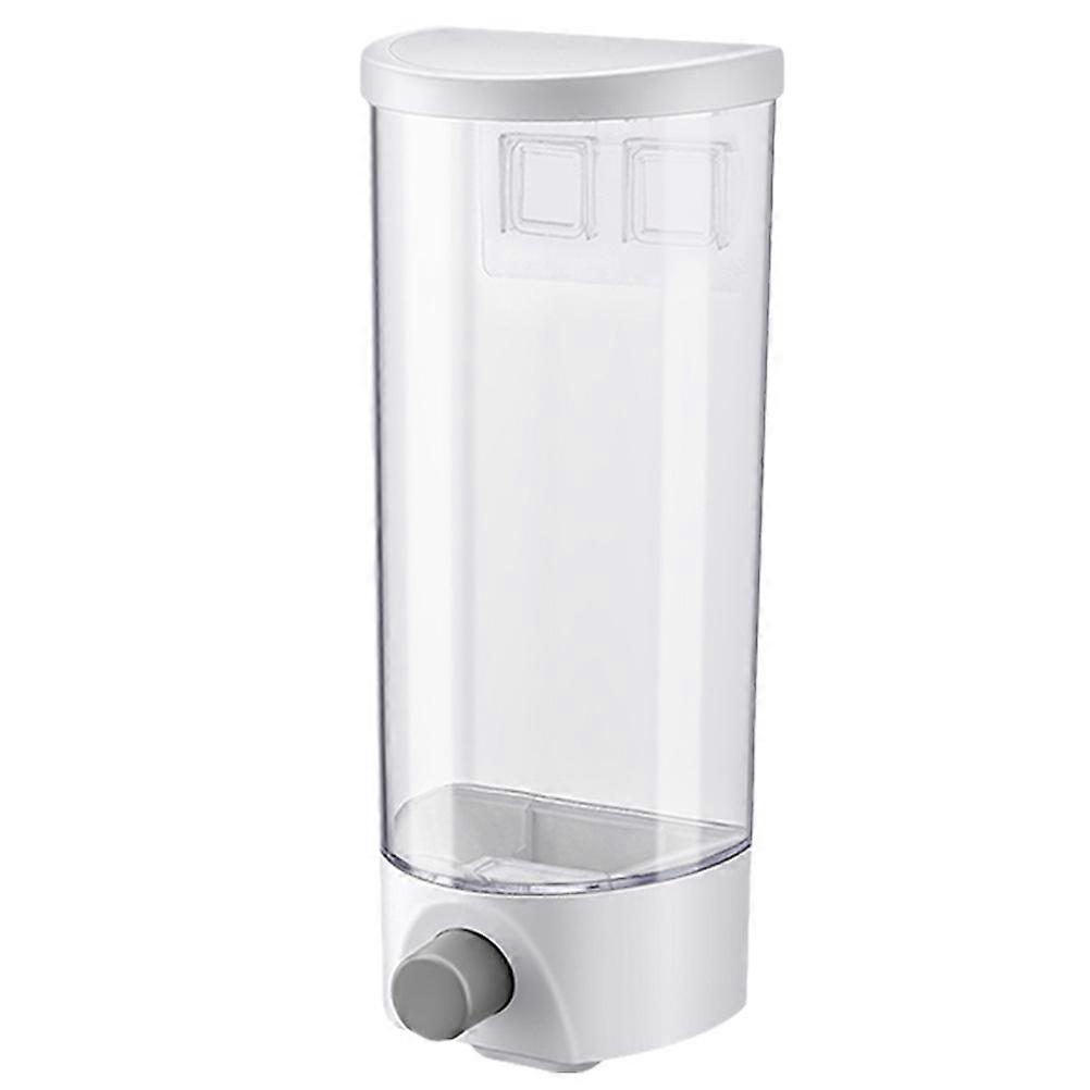 Transparent Wall Storage Container 1.5L Pressing Control Organizer For Kitchen Food Storage Easy Access 1Pc