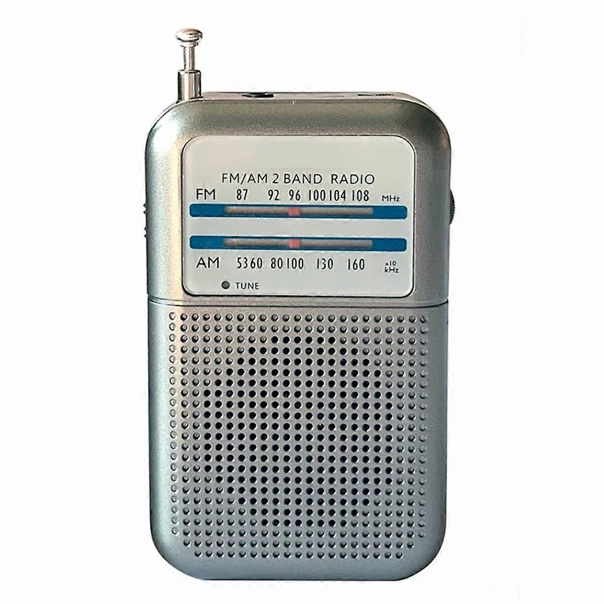 Radio DE333 AM/FM Receiver Portable Mini Handle Portable Pocket Size