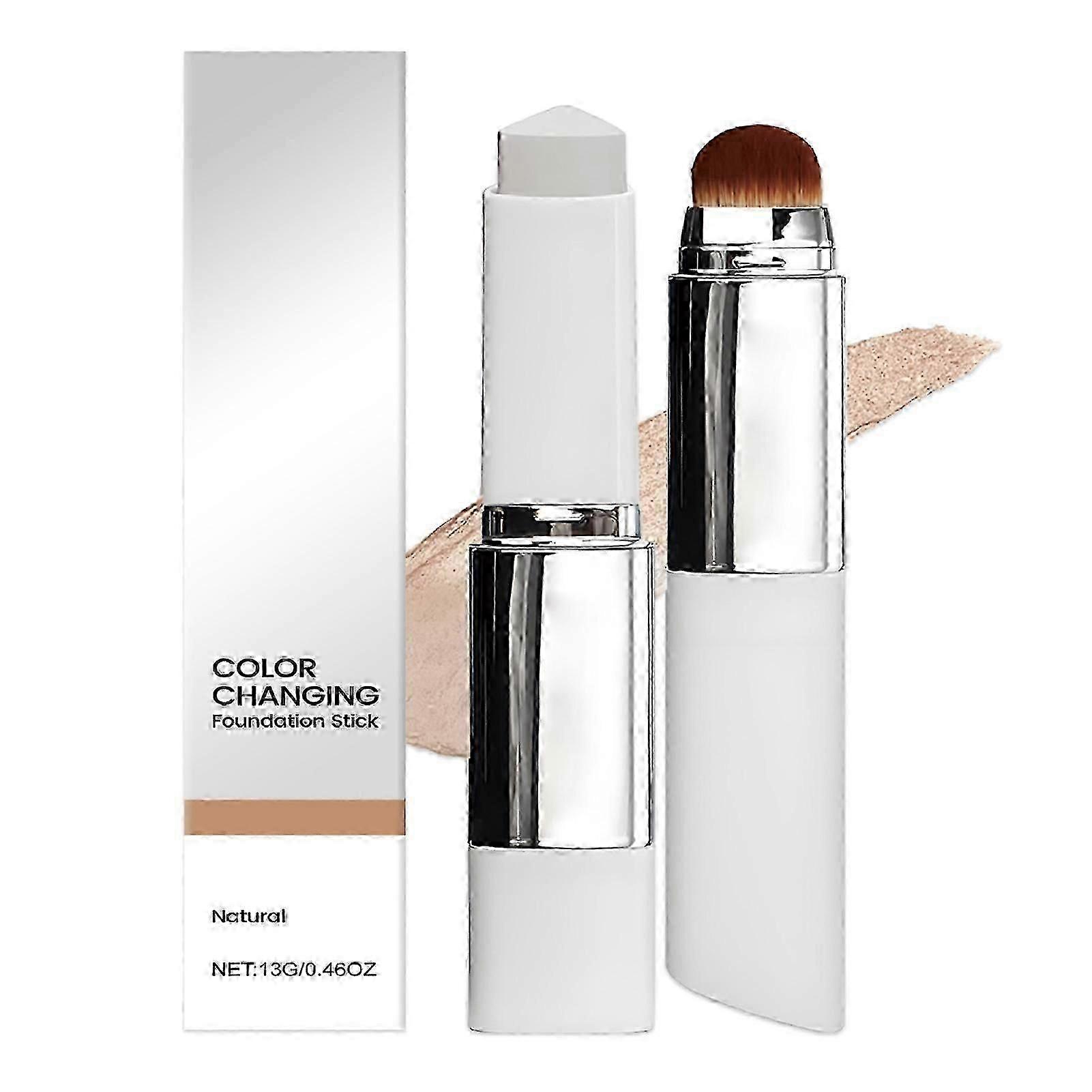 2 in 1 Color-Changing Foundation-Stick, Medium to Full Coverage Dewy Finish Base Makeup, Great Present Idea_Lucky_B