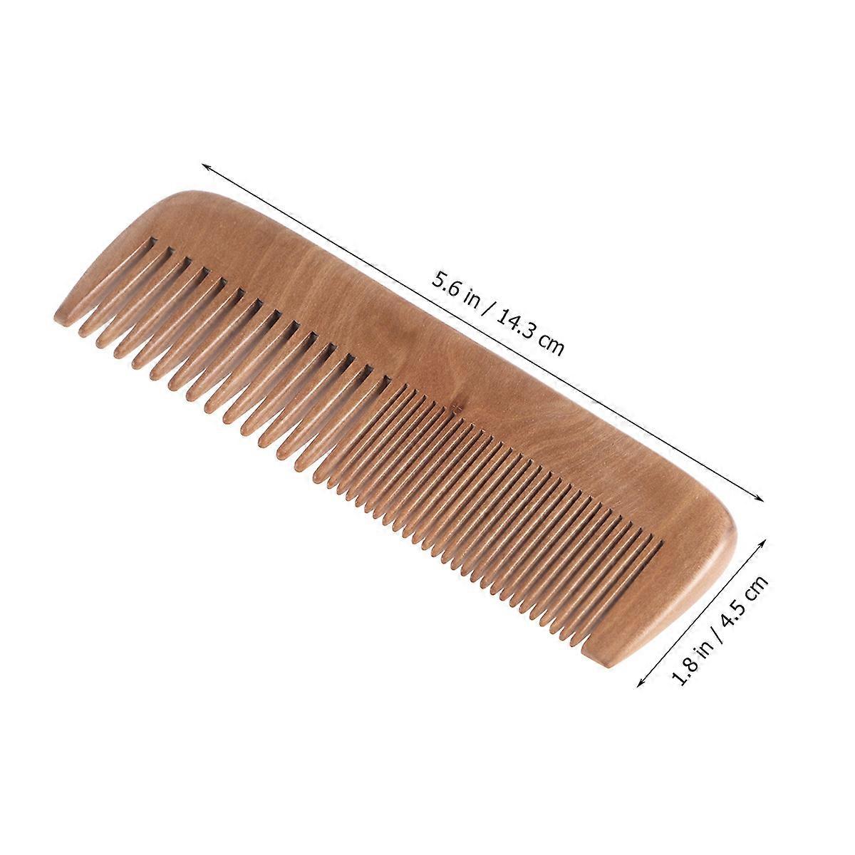 Peach Comb Smooth Close Teeth Configuration Scalp Stimulation Grooming Item 14.50X4.50X0.80CM Light Brown 1Set