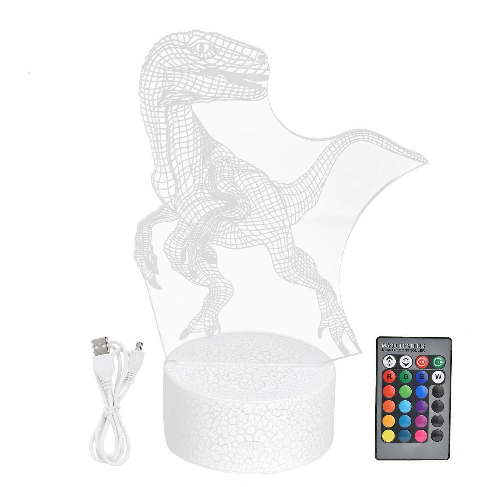 Dinosaur Lamp 16 Color 5 Levels Brightness 4 Modes Nightlight Decor for Living Room
