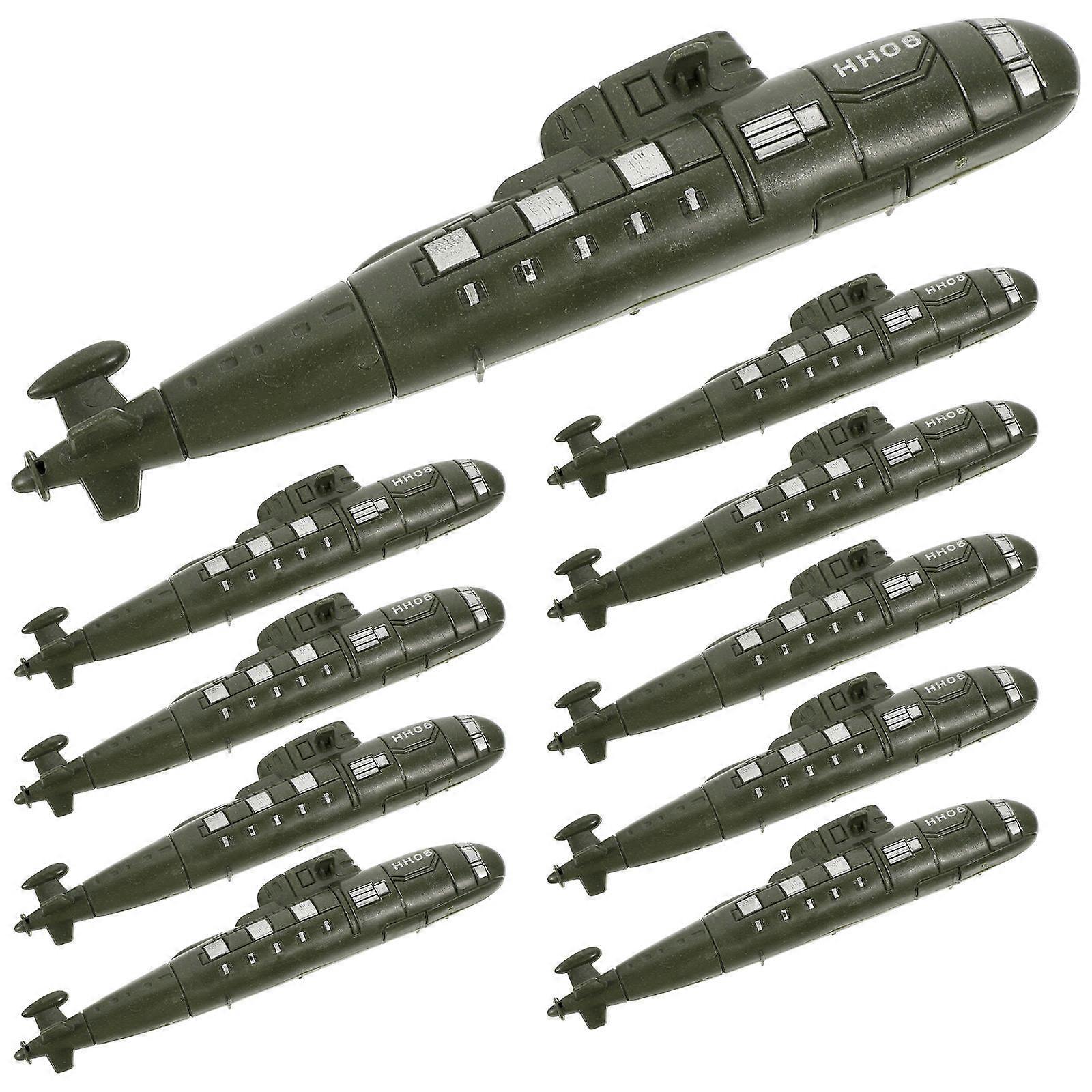 Simulated Military Submarines 40 Pcs Desktop Decoration Ideal For Indoor Decoration And Table Display Green Retro Shape