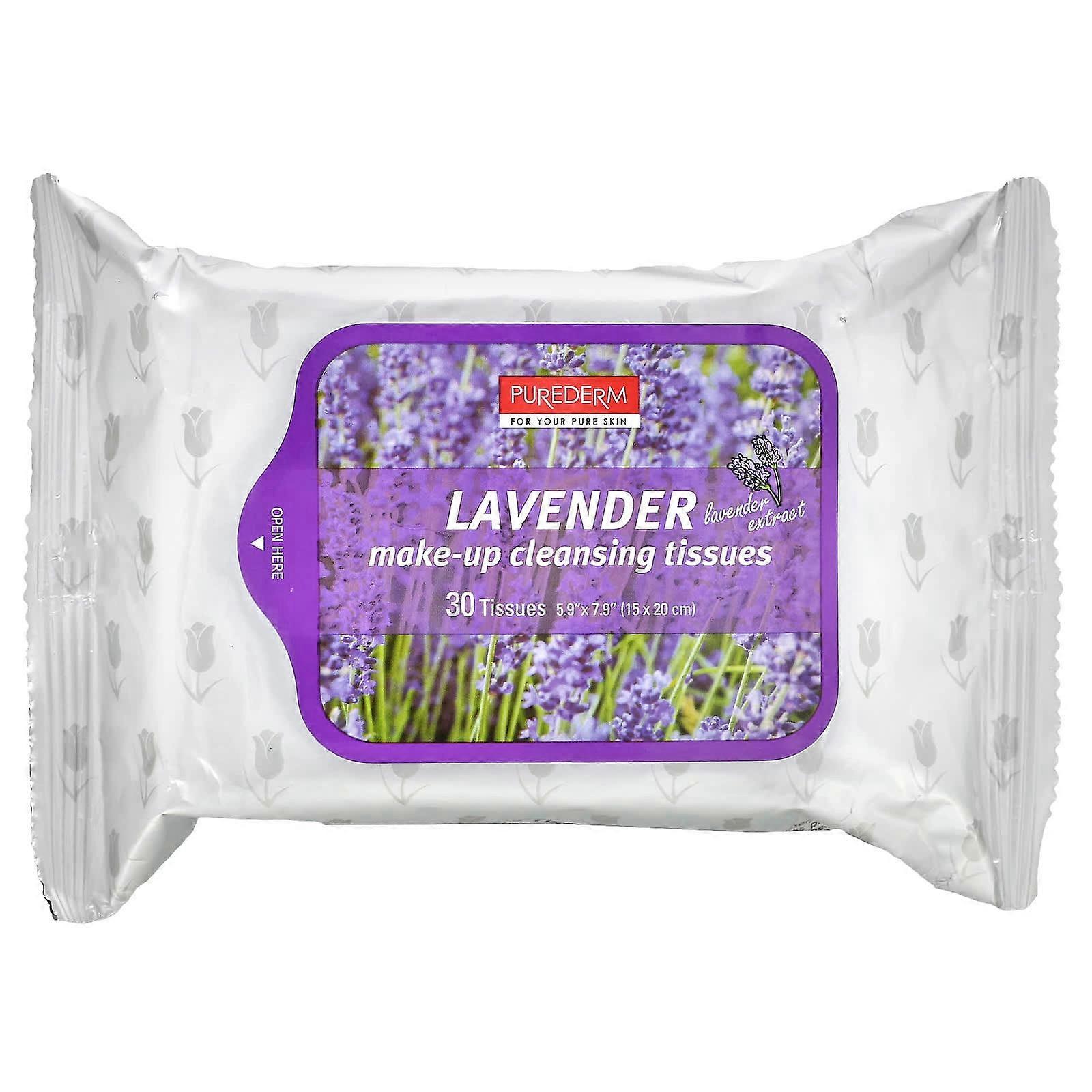 Make-Up Cleansing Tissues, Lavender, 30 Tissues