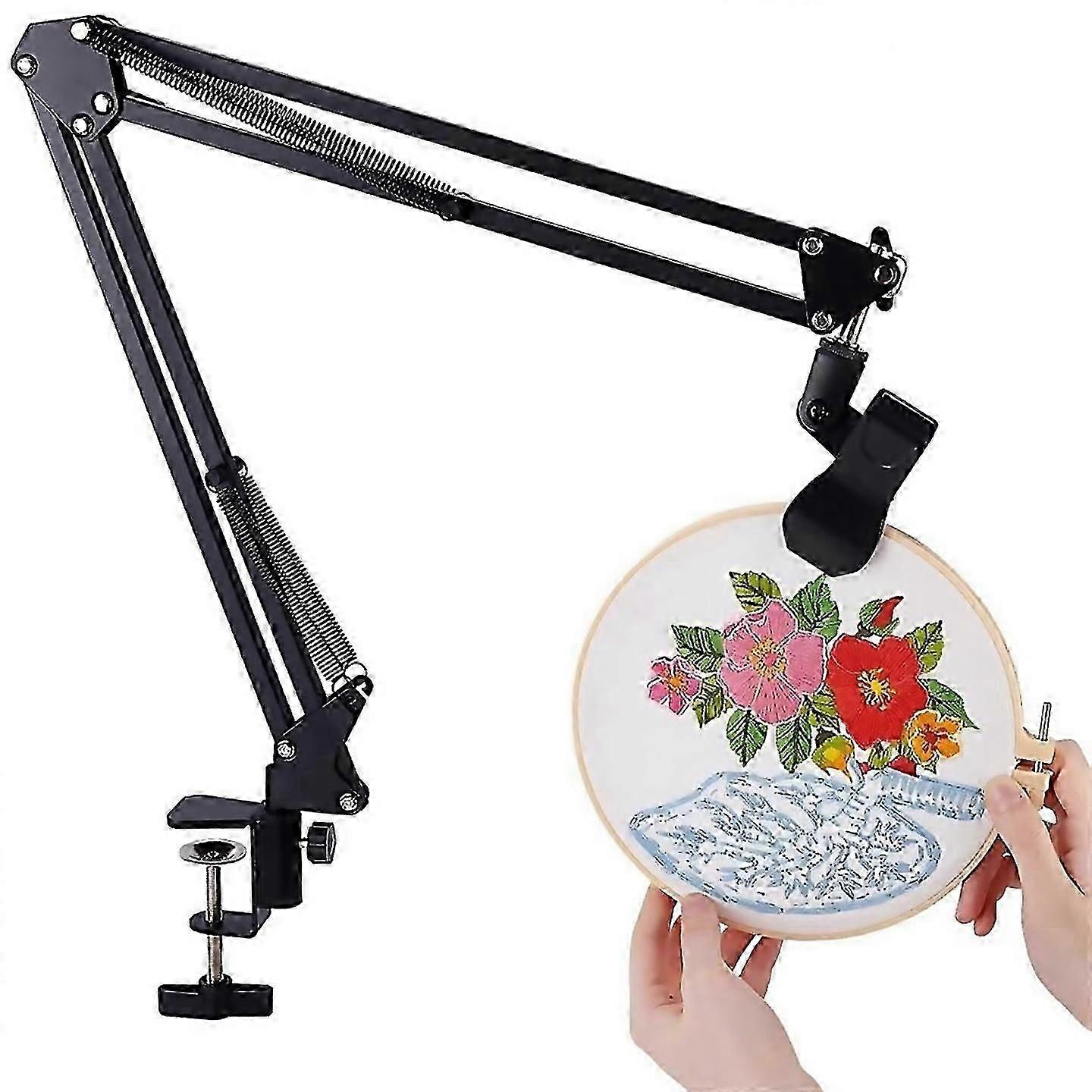 لطاولة التطريز موقف كيت 812mm ثقب اليد التطريز حامل أسود