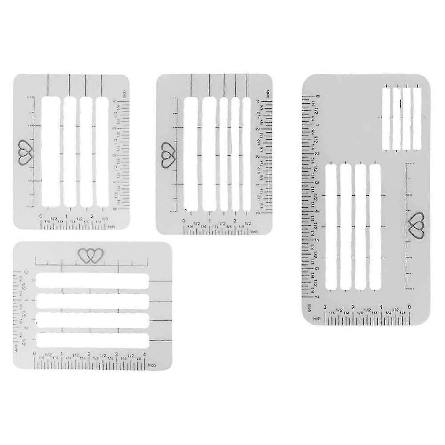 4Pcs Template Ruler Guide Envelope Addressing Guide Stencil Ruler for Envelopes Brush Pens Making Th