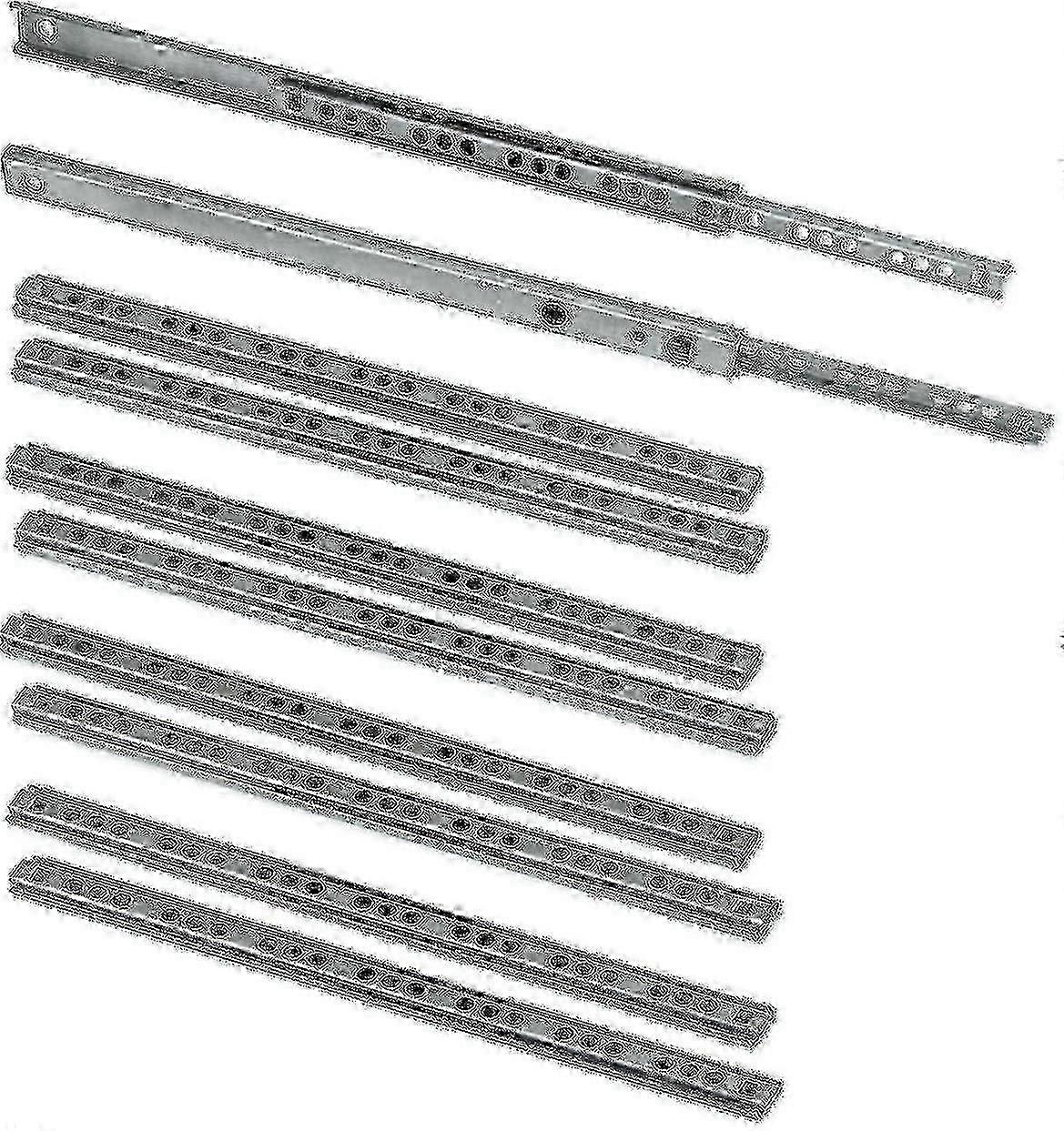 Pack Of 5 Pairs (10 Pieces) Ball Bearing Drawer Slides Extract Part 17mm X 278mm, Zinc Plated 2025
