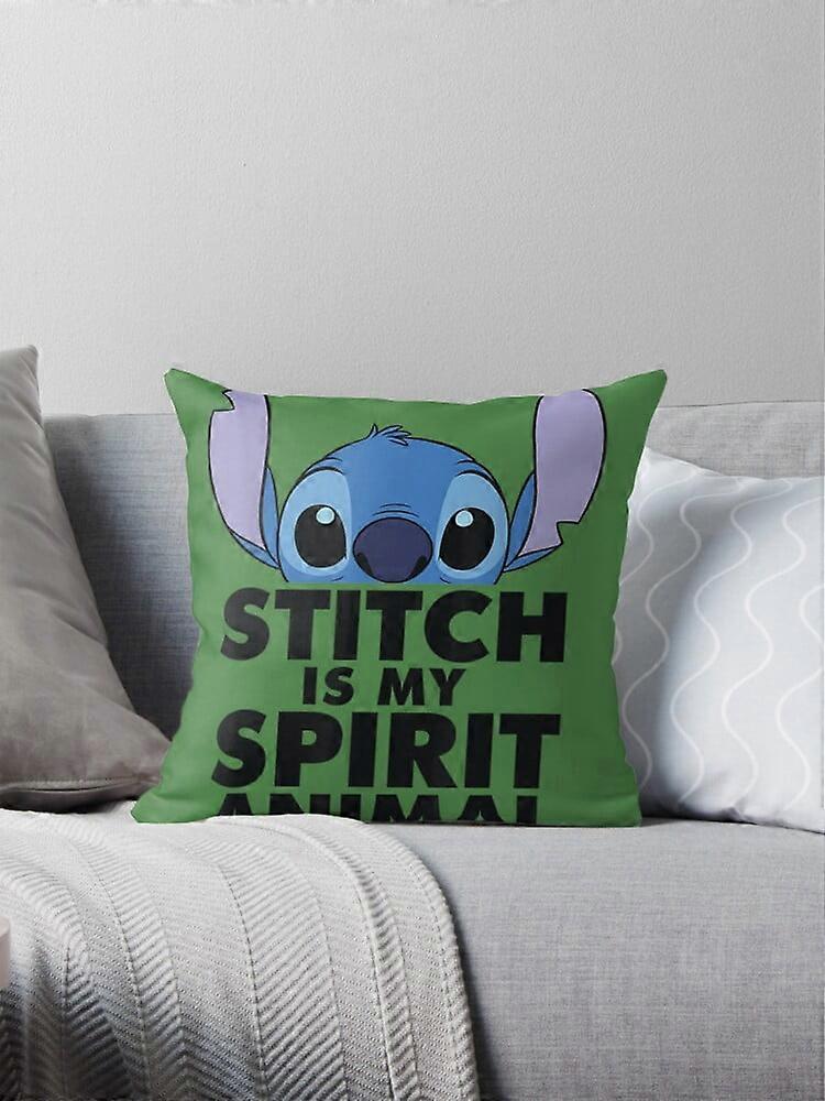 AIVO Lilo and Stitch Spirit Animal TShirt happy Throw Pillow Covers Cases Cushion Cover Case Sofa Two Side