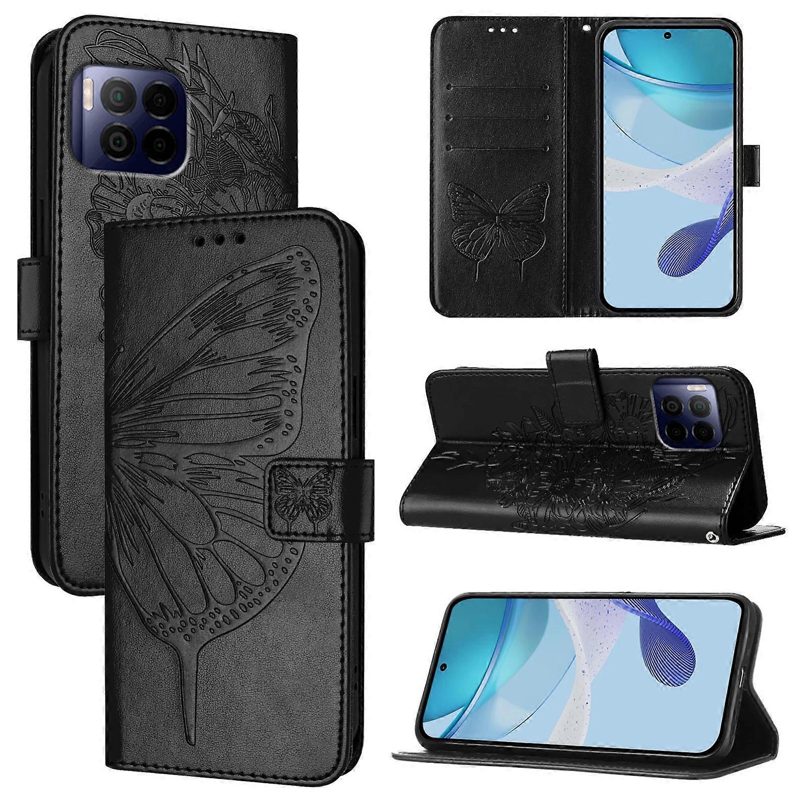 Embossed Butterfly Leather Phone Case