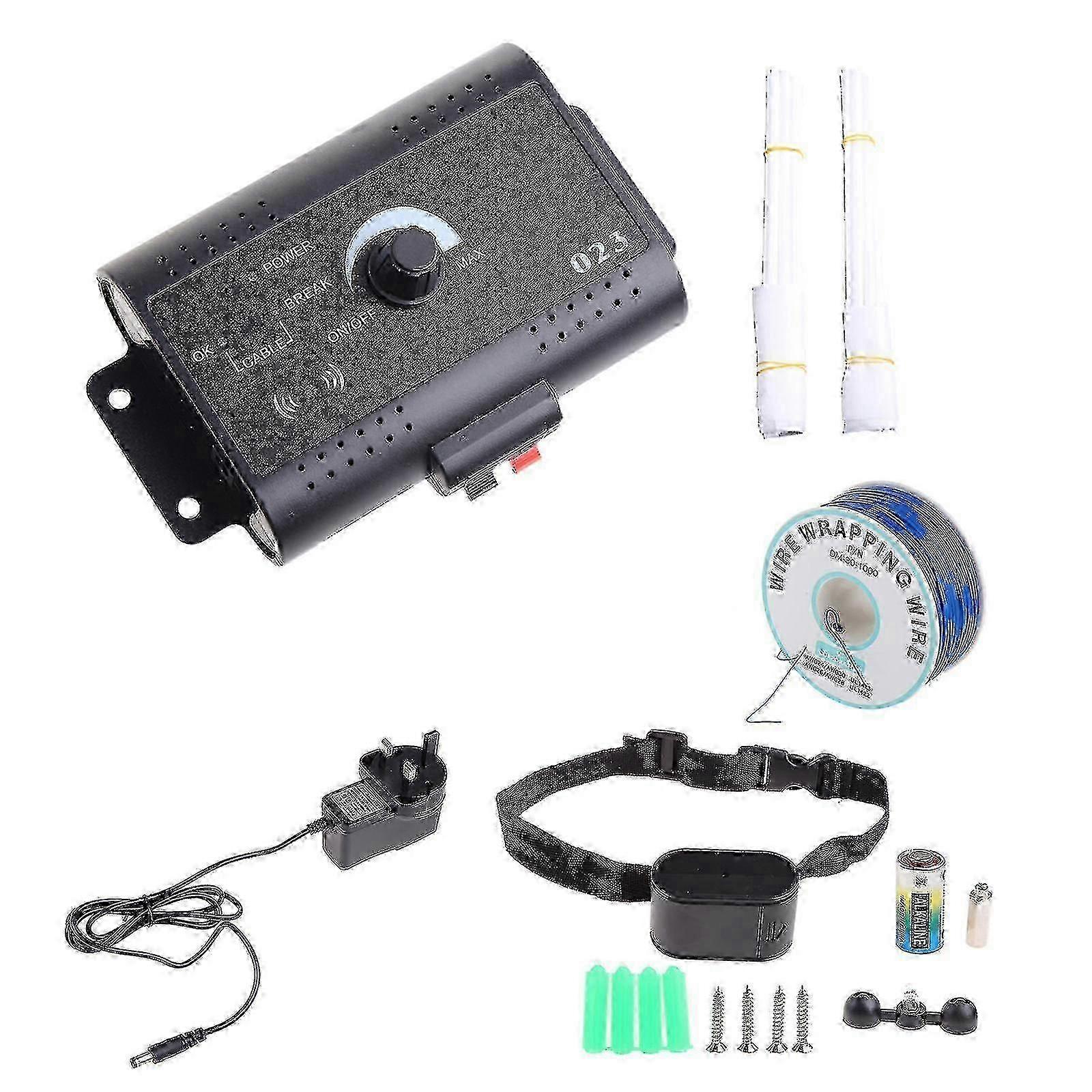 Dog Electric Fence Training Collar System Harmless Adjustable Control Range 25-26s