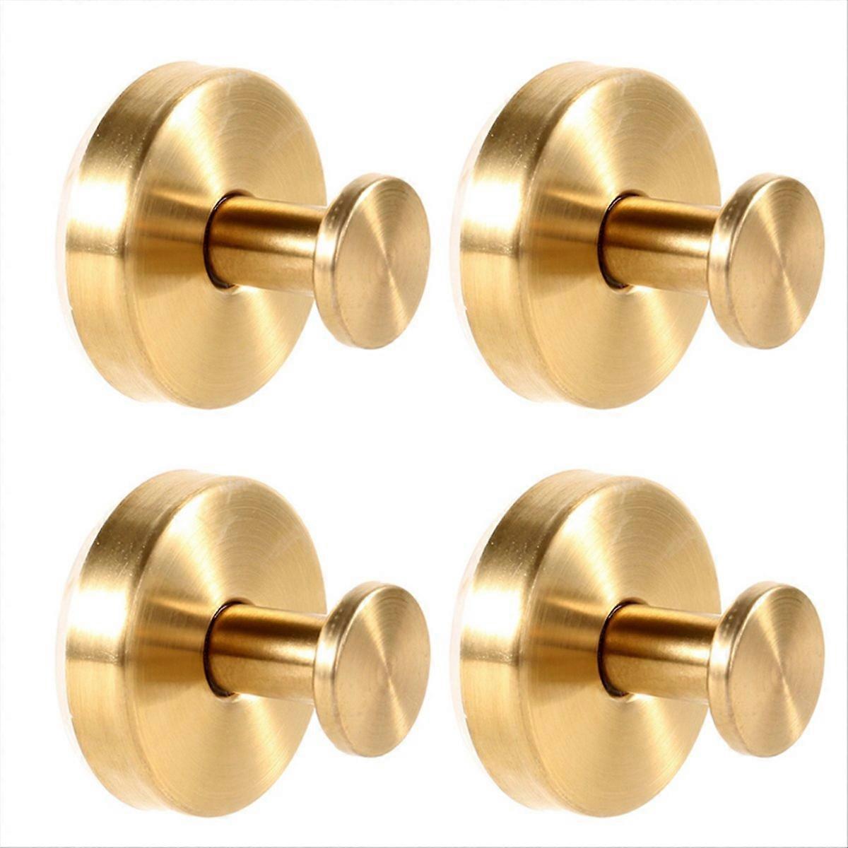 Stainless Steel Suction Cup Clothes Hook Kitchen Bathroom Gold