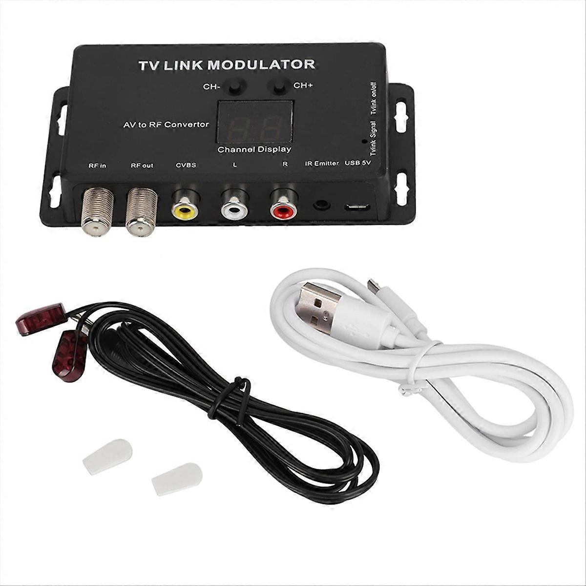 TM70 UHF TV LINK Modulator AV to RF Converter IR Extender