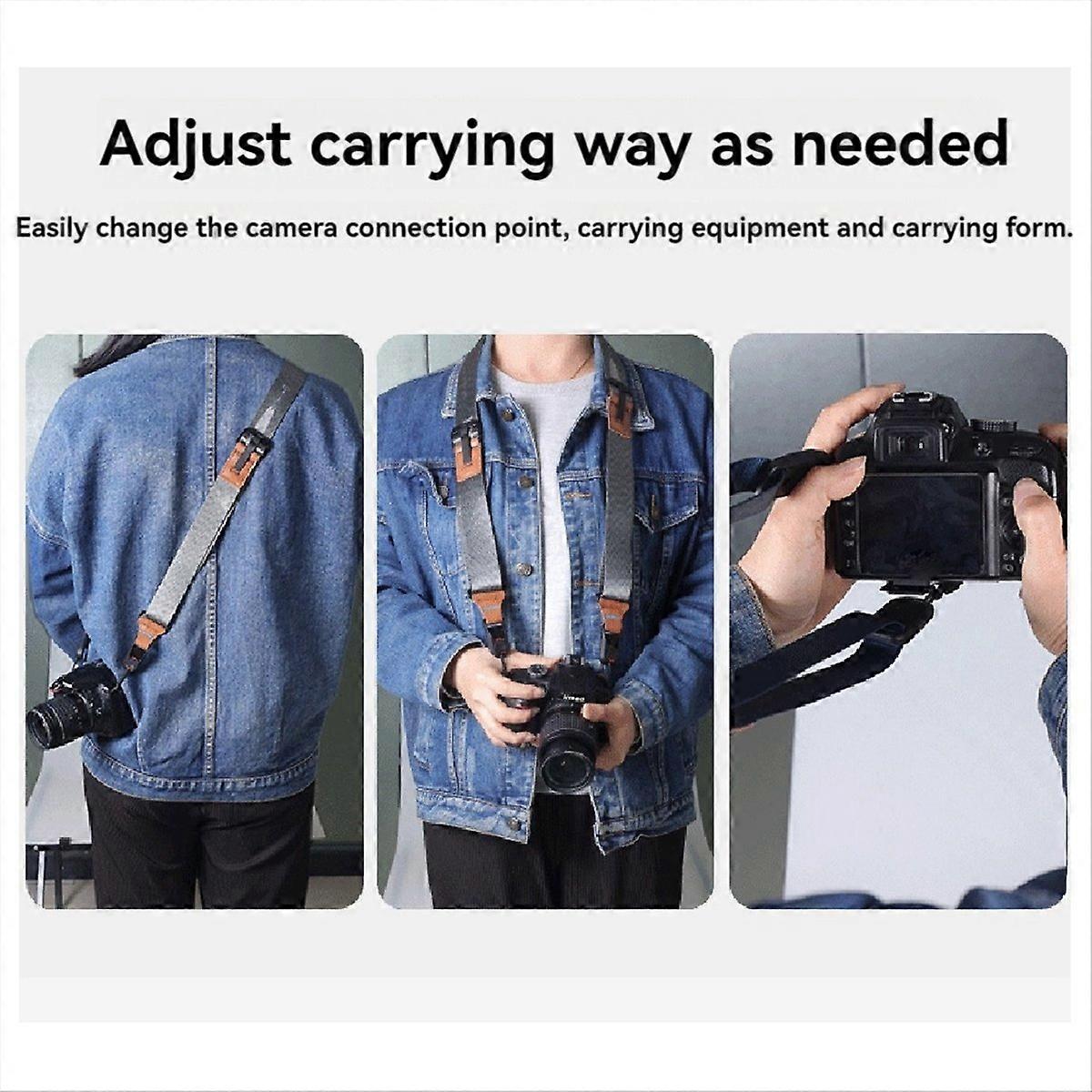 Camera Shoulder Neck Strap Adjustable Sling Camera Strap Slate Gray