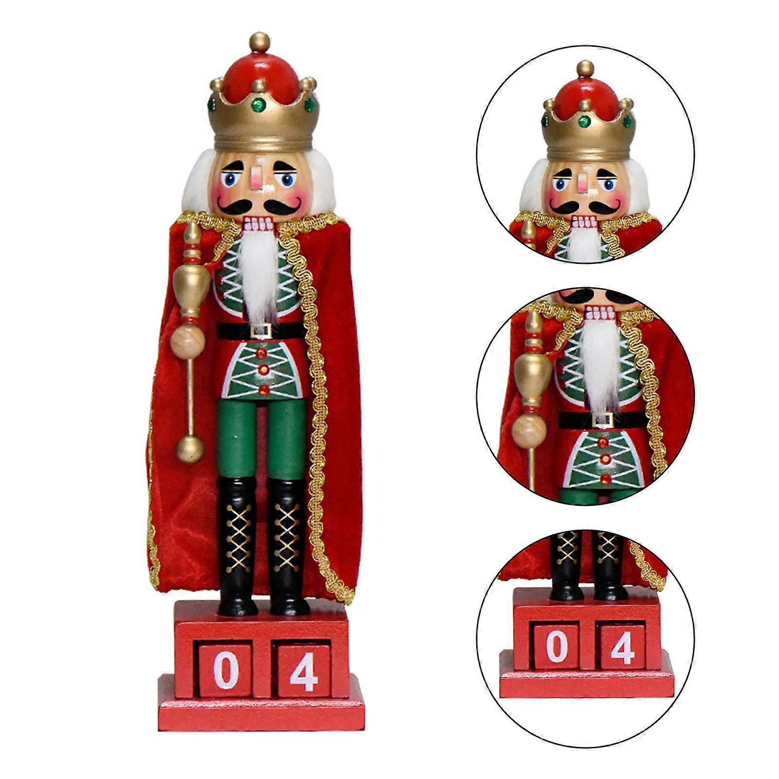 Χριστουγεννιάτικα Στολίδια King Nutcrackers Ξύλινο Στρατιωτικό Αντίστροφη Μέτρηση Ημερολόγιο Advent Φιγούρες Διακόσμηση Επιτραπέζιας Χρήσης Είδη Πάρτι Πολύχρωμο
