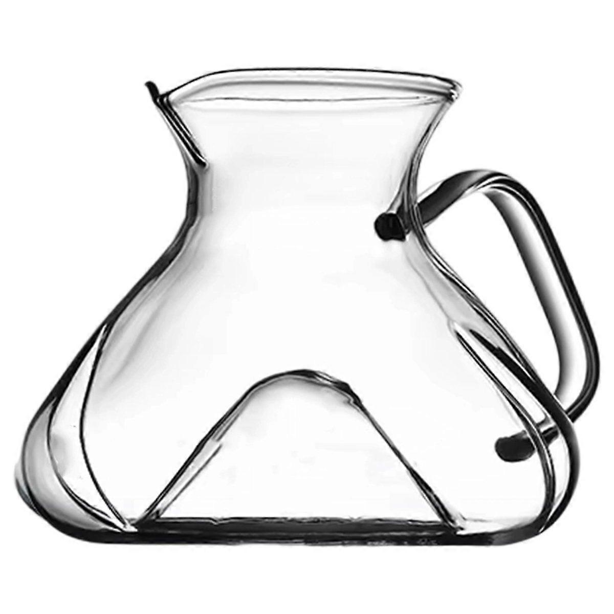 Carafe Sharing Pot 450ml Glass Brew Coffee Utensil Water Level Display Mark Maker Accessories A