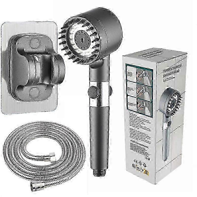 Chrome-Plated Durable ABS Shower Set, Multifunctional Massage for Total Relaxation, Detachable Handheld High-Pressure with Water Purificatio