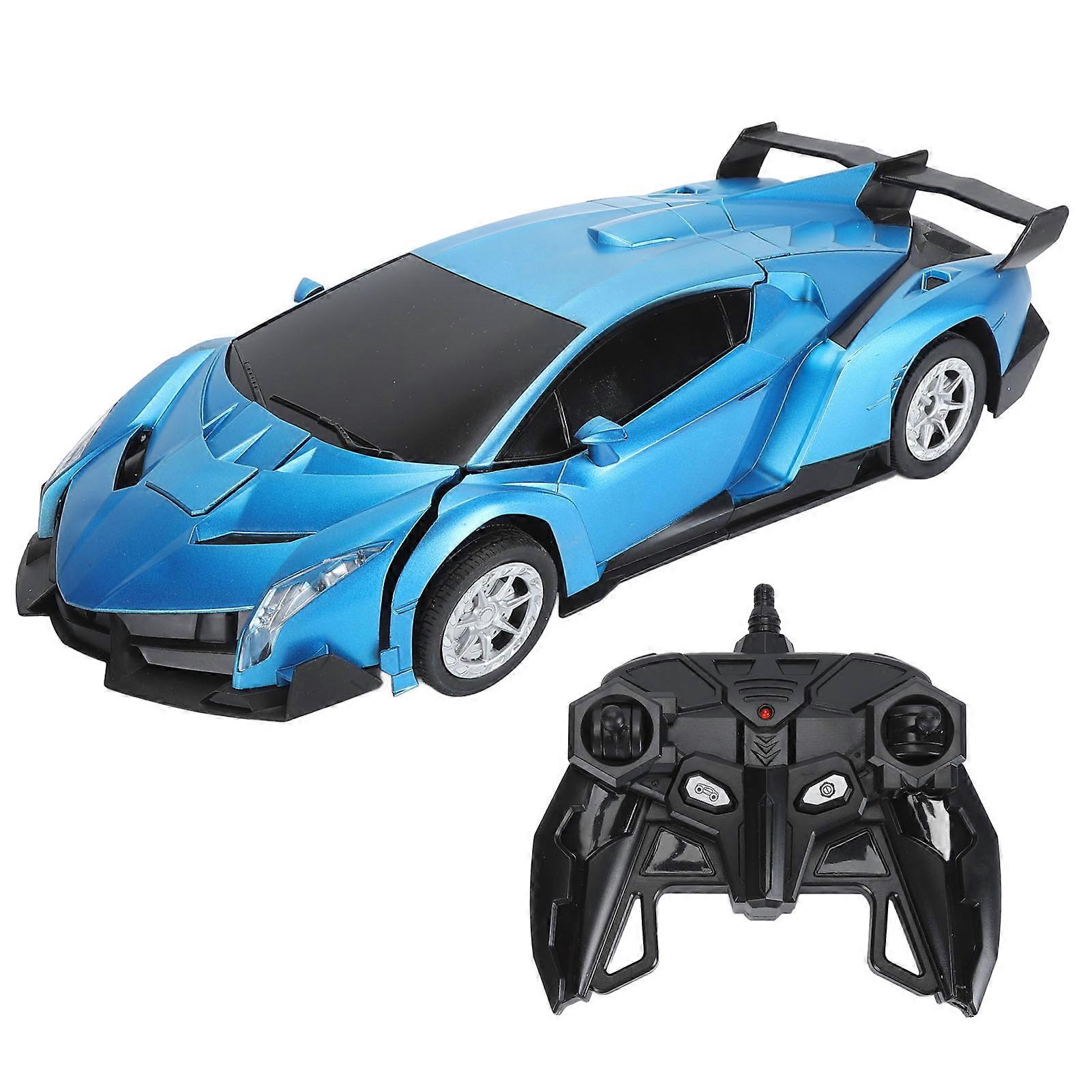 Transform RC Cars with Light and Music 1:18 Scale One Button Deformation Gesture Sensing Rotating Remote Control Car Toys for Boys