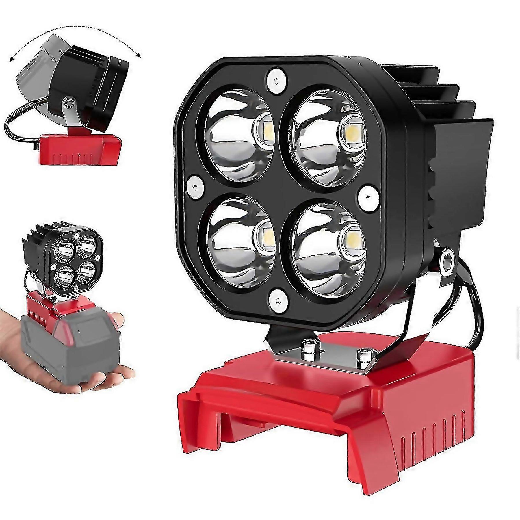 For Led Work Light For Milwaukee M18 18v Battery 40w 6000lm Flashlight