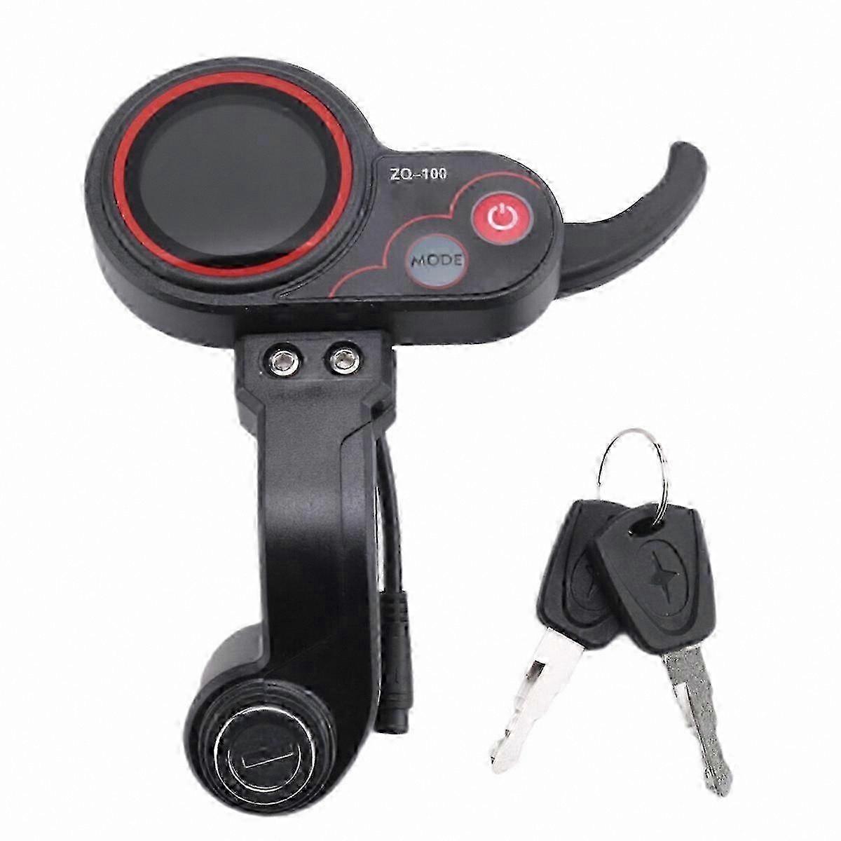 Electric Scooter Mileage Meter with Speed Adjustment and Key Functionality
