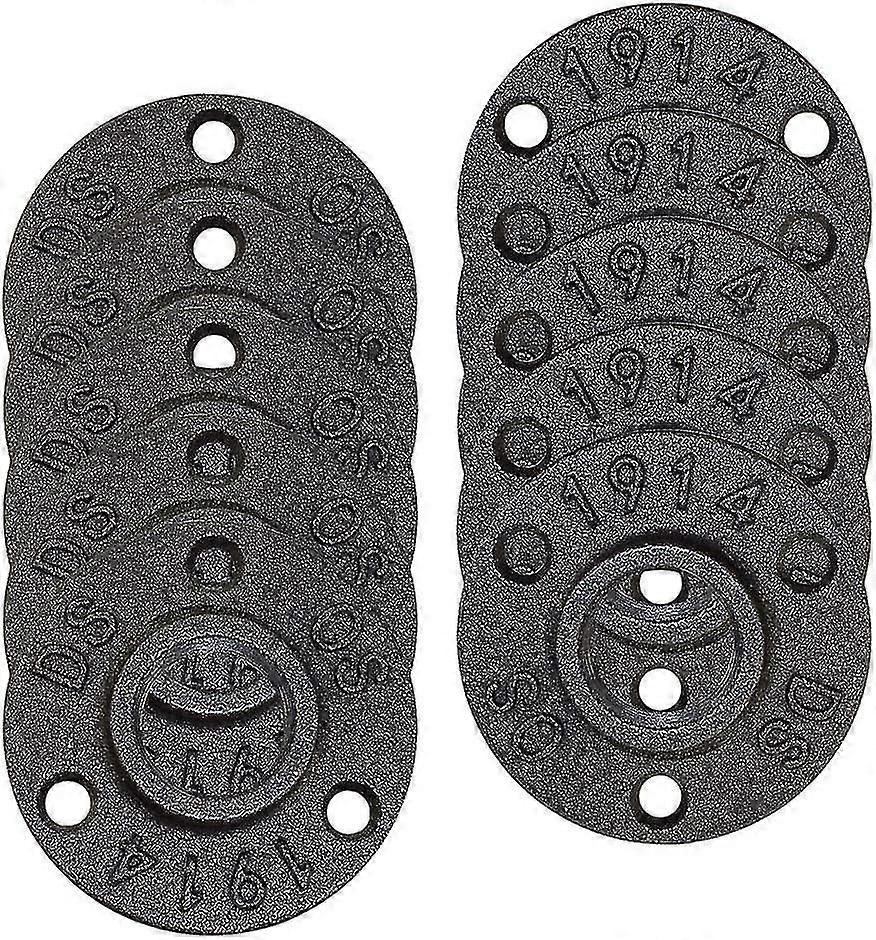 10pcs σωλήνας φλαντζών πατωμάτων 1/2-ίντσας, βιομηχανική διακόσμηση επίπλων Diy φλαντζών μαύρων σωλήνων σιδήρου Diy Α