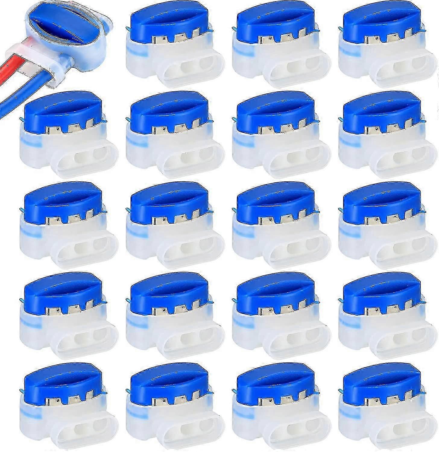 20 Pieces Resin Filled Cable Connectors For Automower Robot Lawnmower [jkw]