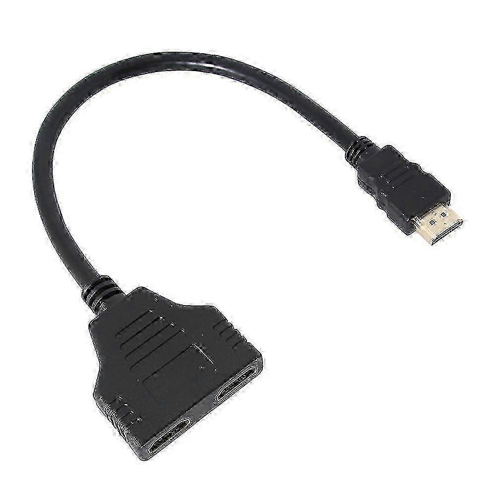 Hdmi 1 To 2 Split Double Signal Adapter Cable For Video Tv Hdtv
