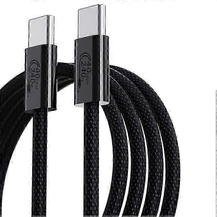 1m USB4 Type C Cable 240W PD Fast Charging 40Gbps High Speed Data Transfer Wire for Laptop / Phone