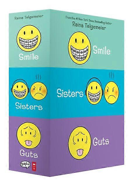 Smilesistersguts Box Set by Raina Telgemeier Paperback