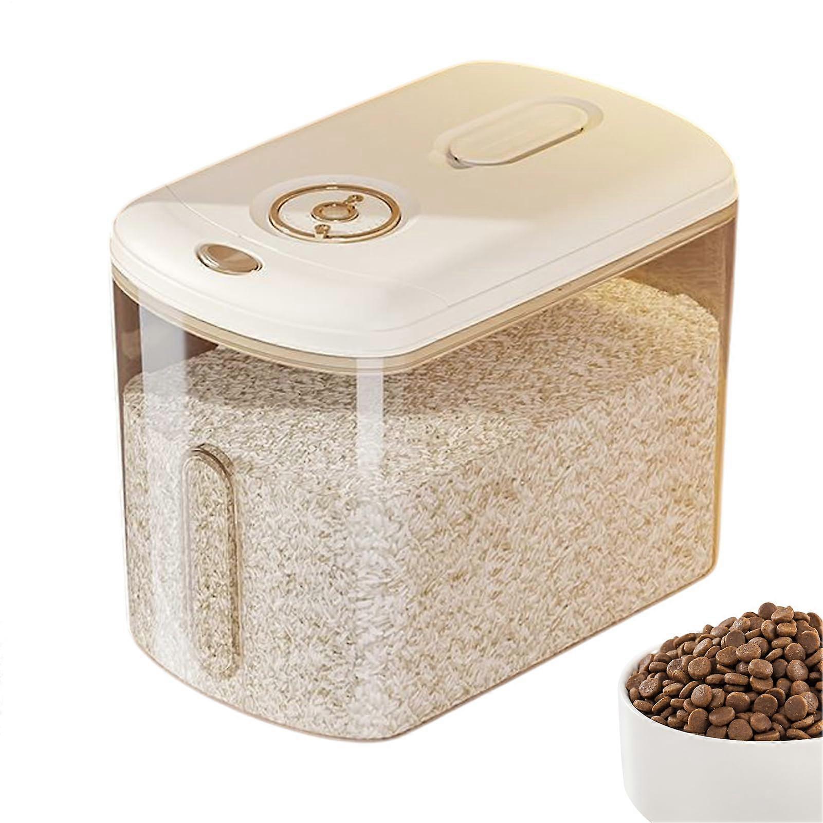 Cereal Dispenser and Rice Container, Airtight Flour Storage Bin with Measuring Cup, Ideal for Grains and Oatmeal