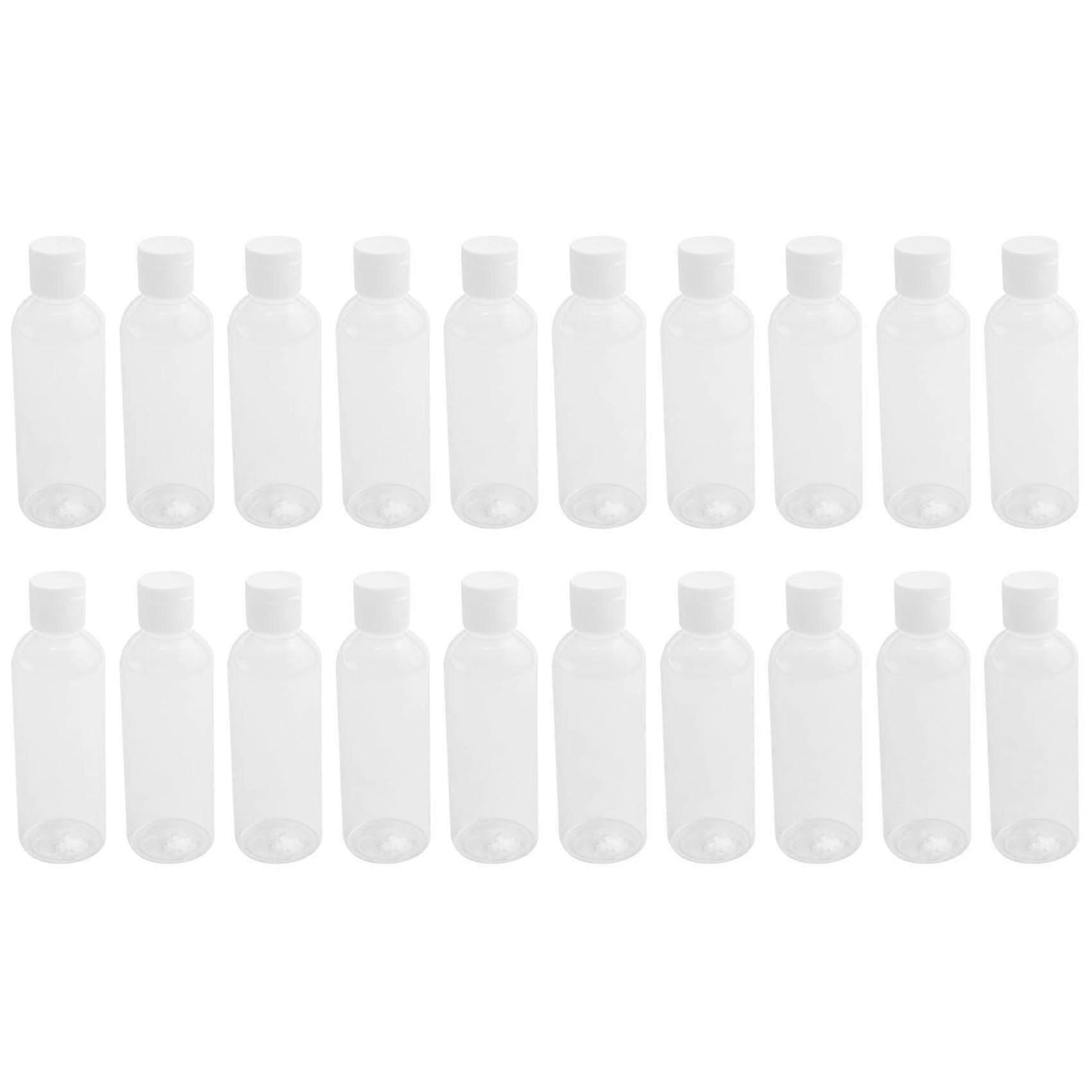 20 Packs 100ml Plastic Travel Bottles for Shampoo, Lotion & Cosmetics | Reusable Toiletry Containers