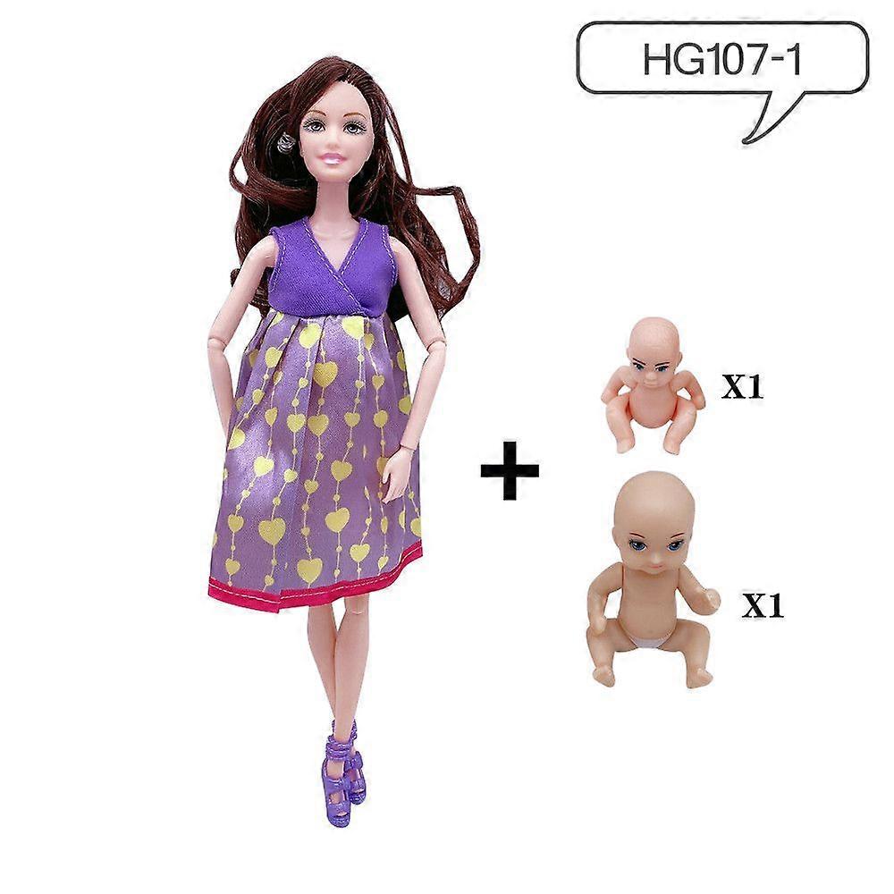Boneca Princesa Grávida com Barriga Grande, Elegante e Versátil, de 29 cm (11,5 polegadas), com Articulações Móveis