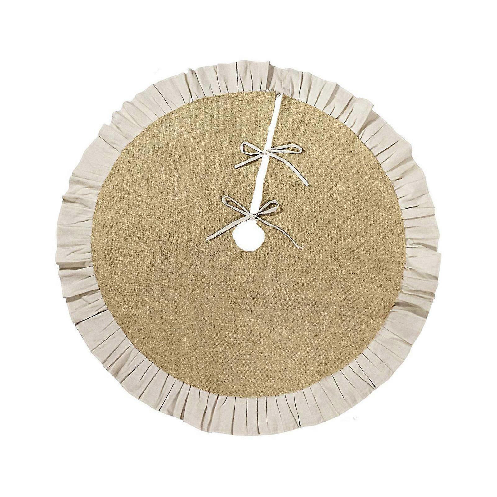 Burlap Noel Ağacı Etek Taban Kapak Dekorasyon Tatil Toplantıları ve Parti Gösterileri Çok Renkli