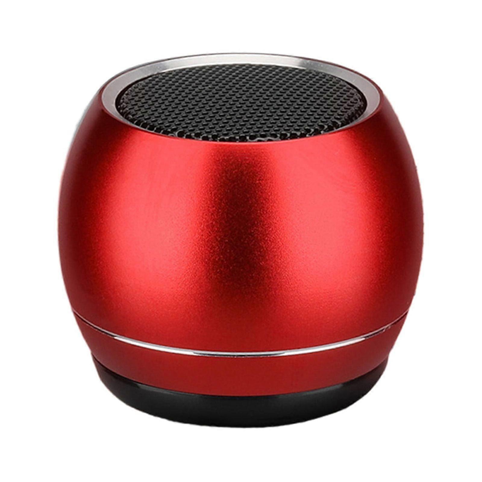 PAVEOS Metal Bluetooth Speaker, Mini Portable Outdoor Speaker with Subwoofer, HIFI Sound & Noise Reduction, Compatible with Red, Ideal for Elderly