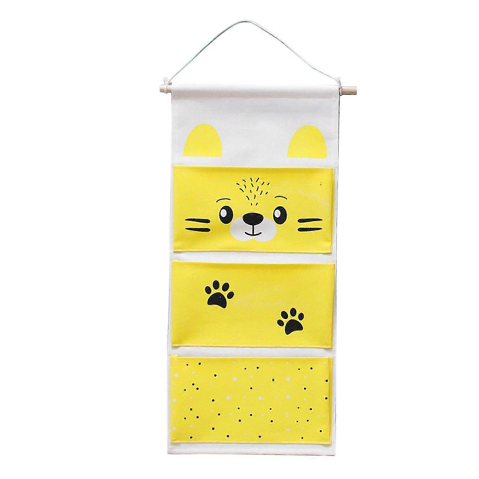 حقيبة معلقة بالحائط، 3 شماعات جيب، حقيبة معلقة للأطفال، 3 طي الجيب