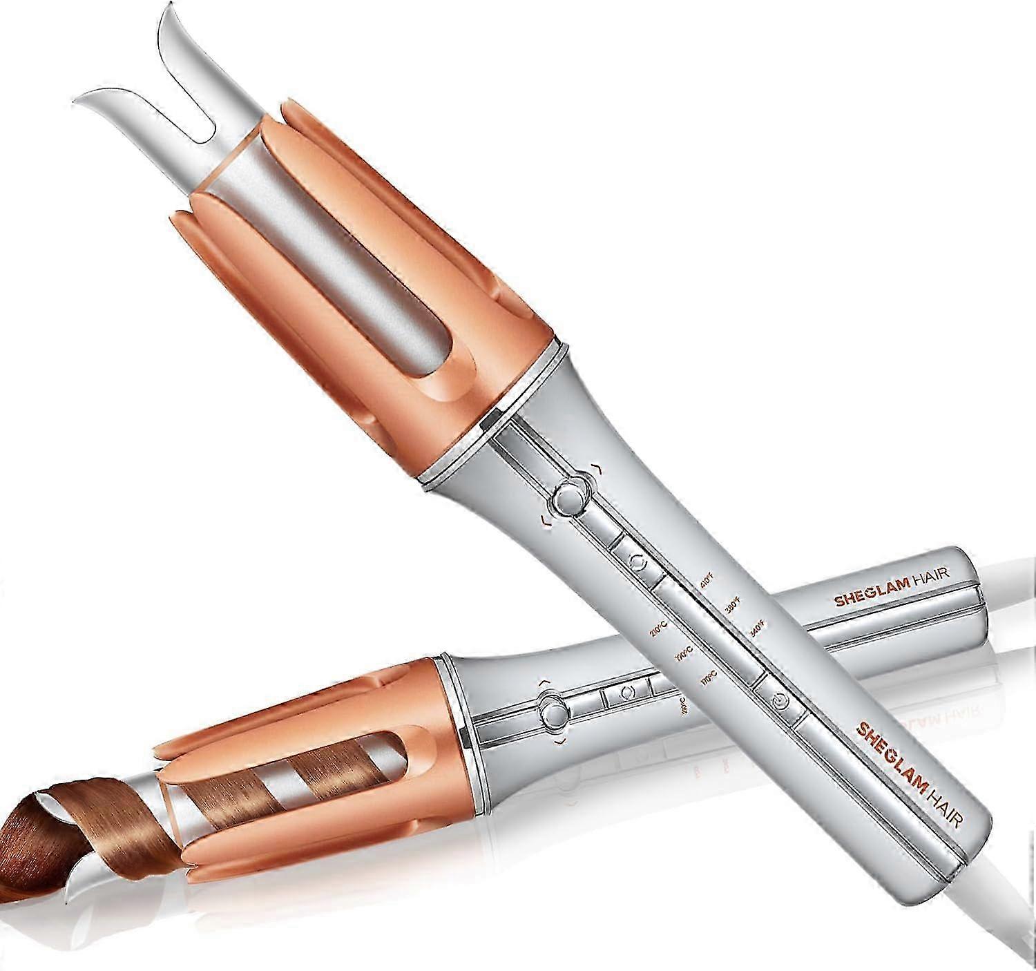 Automatic Curling Iron 32mm Ceramic Coating, SelfRotating Curler, 3 Temperature Settings 170210C, Quick Heating 25-26