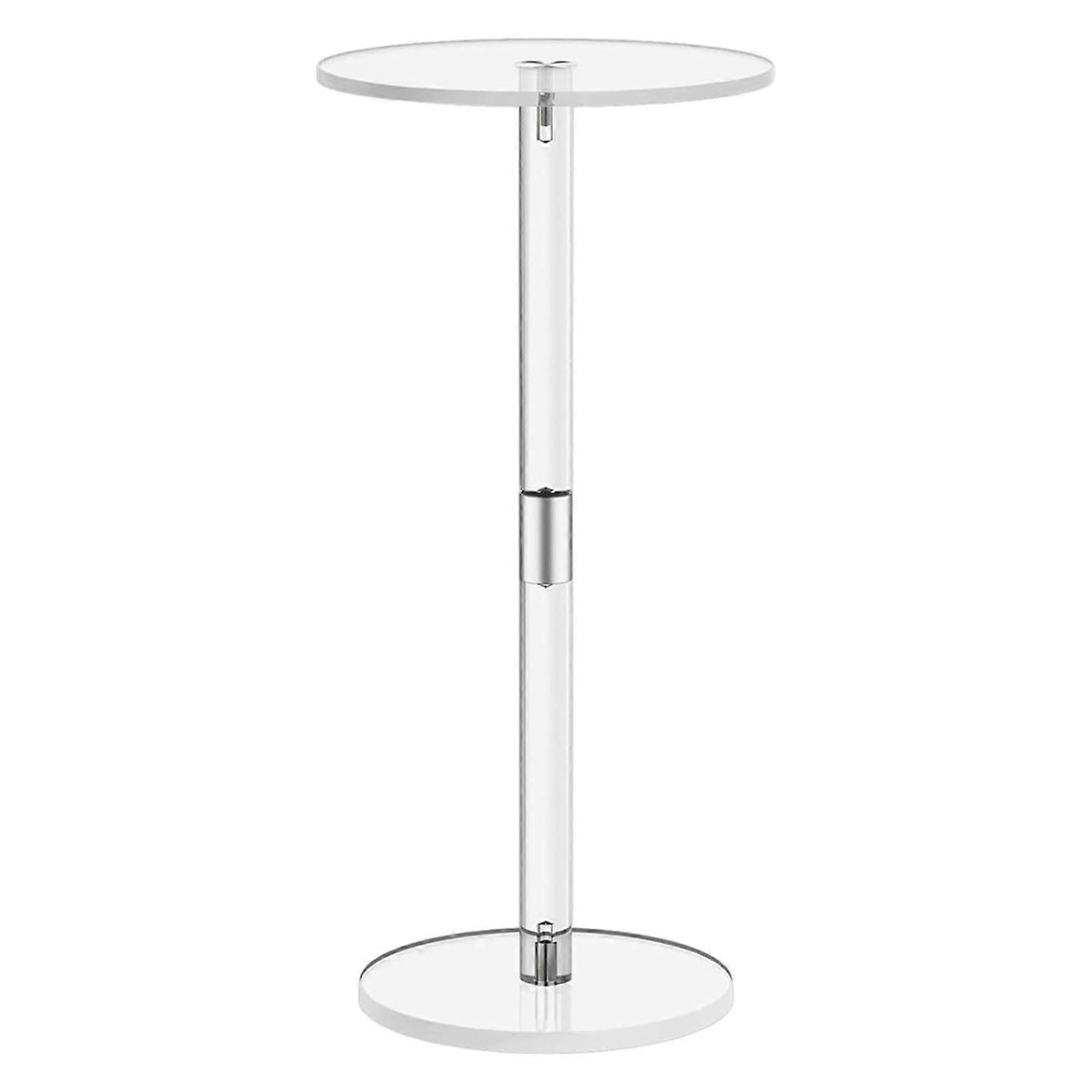 Small Round Side Table with Phone Wallet and Weighted Base for Living Room or Bedroom