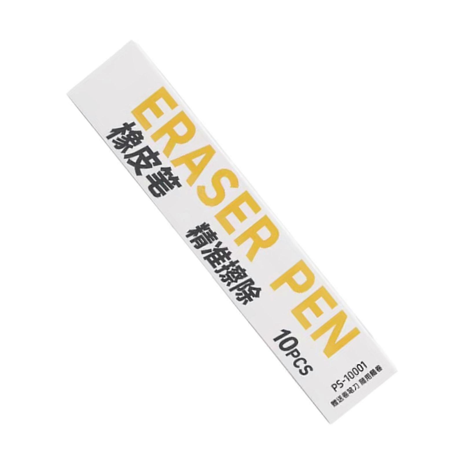 10 Pcs Detail Eraser Pen With Soft 4mm Eraser Core Pencil Erasers For Artists Students Sketching And Drawing Multicolor